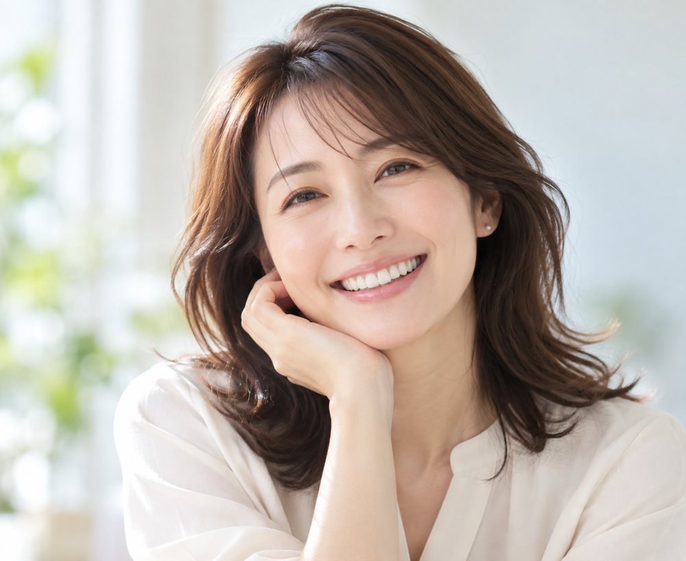 歯を見せて笑う女性（イメージ）
